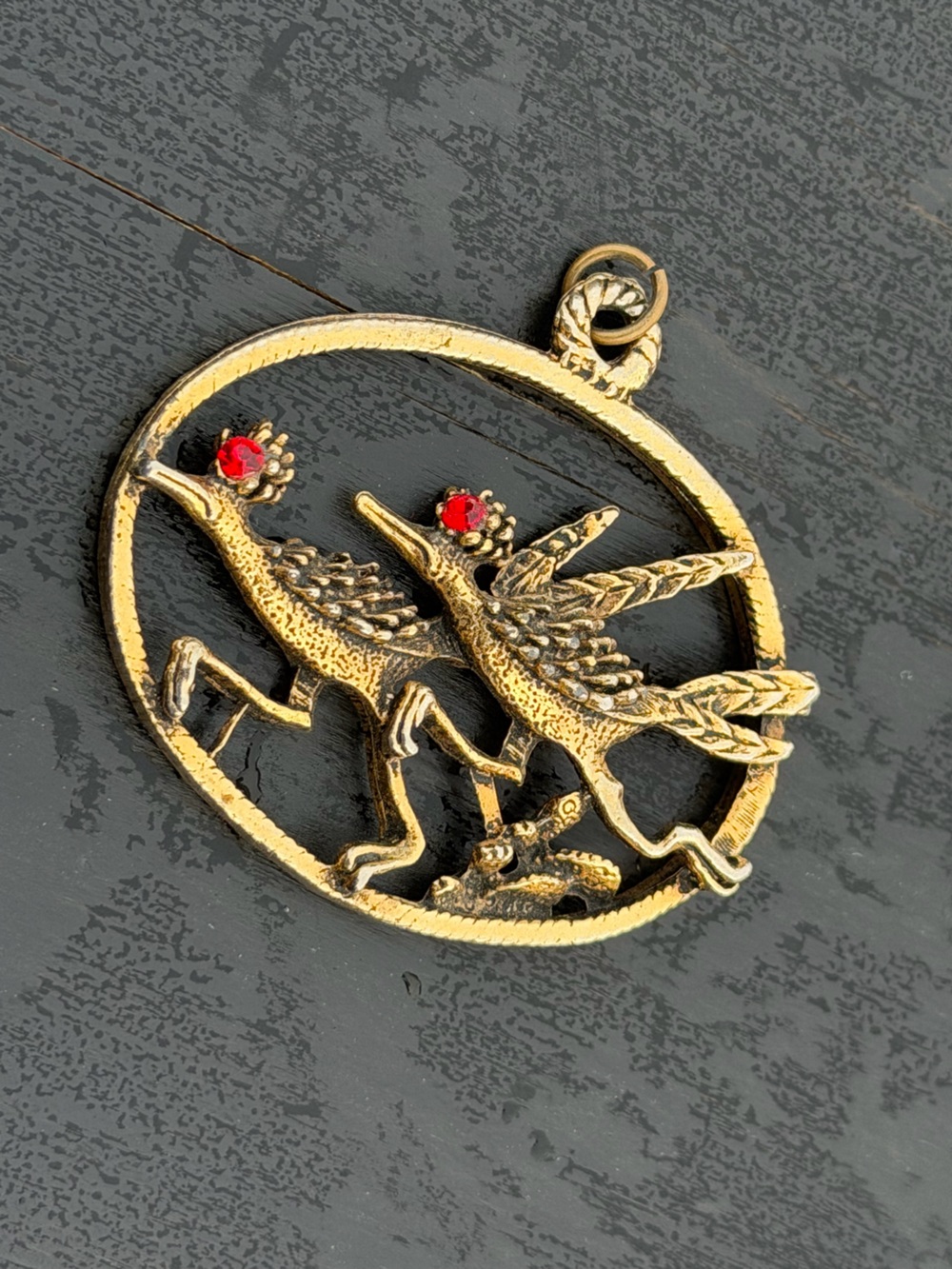 Gold-Tone Roadrunner Pendant